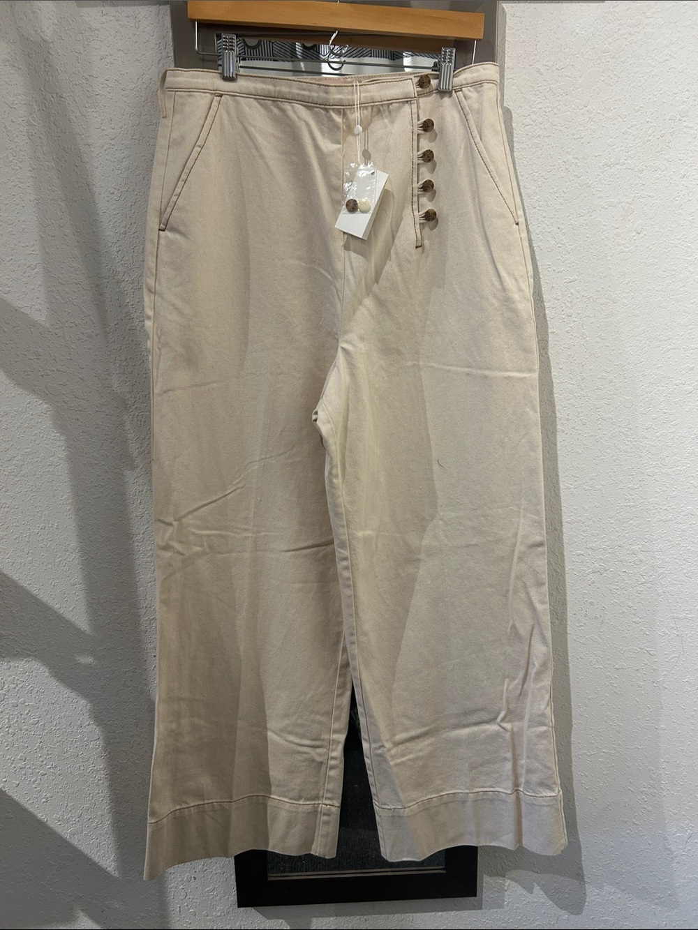 Tory Burch Twill Button Front Trouser NWT size 14